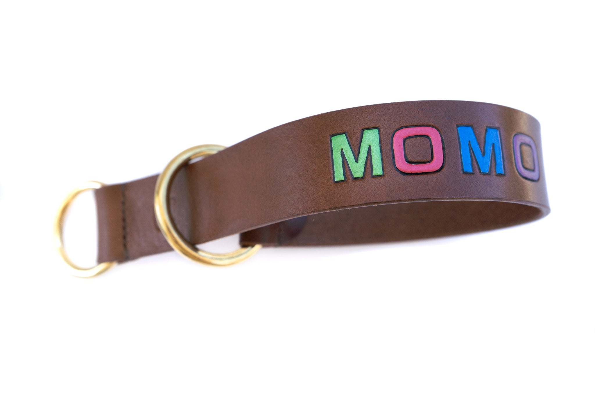 Your Name Leather Dog Collar